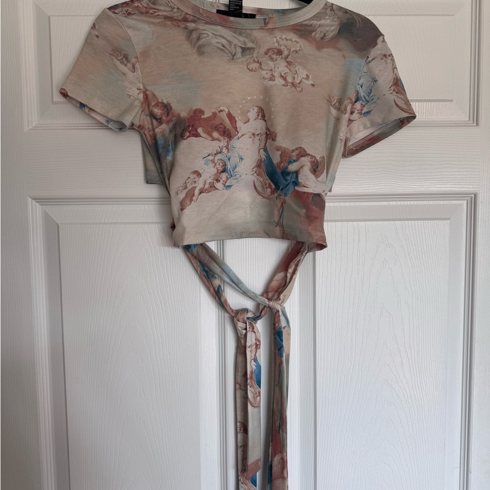 Women's Artistic Print Crop Top
